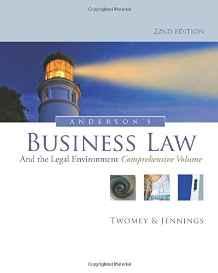 Anderson's Business Law and the Legal Environment, Comprehensive Volume By:Twomey, David Eur:35,76 Ден1:13899