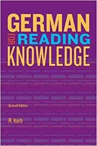 German for Reading Knowledge By:Korb, Richard Alan Eur:8,11 Ден1:4699