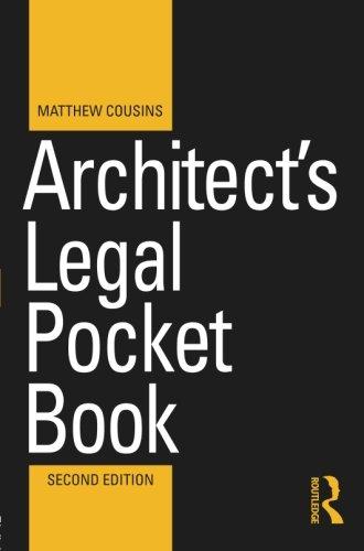 Architect's Legal Pocket Book By:Cousins, Matthew Eur:56.89 Ден1:1799