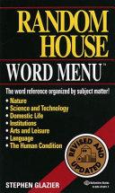 Random House Word Menu By:Glazier, Stephen Eur:12,99 Ден2:499