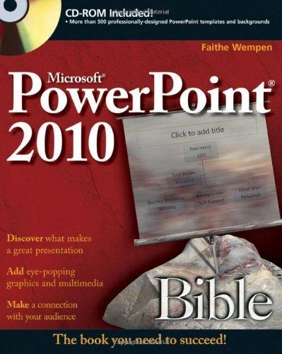 PowerPoint 2010 Bible By:Wempen, Faithe Eur:40,63 Ден2:2199