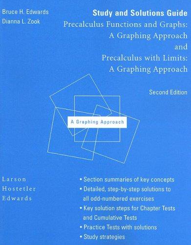 Study and Solutions Guide for Larson/Hostetler/Edwards' Precalculus With Limits: A Graphing Approach, 2nd By:Edwards, Bruce H. Eur:65,02 Ден1:3199